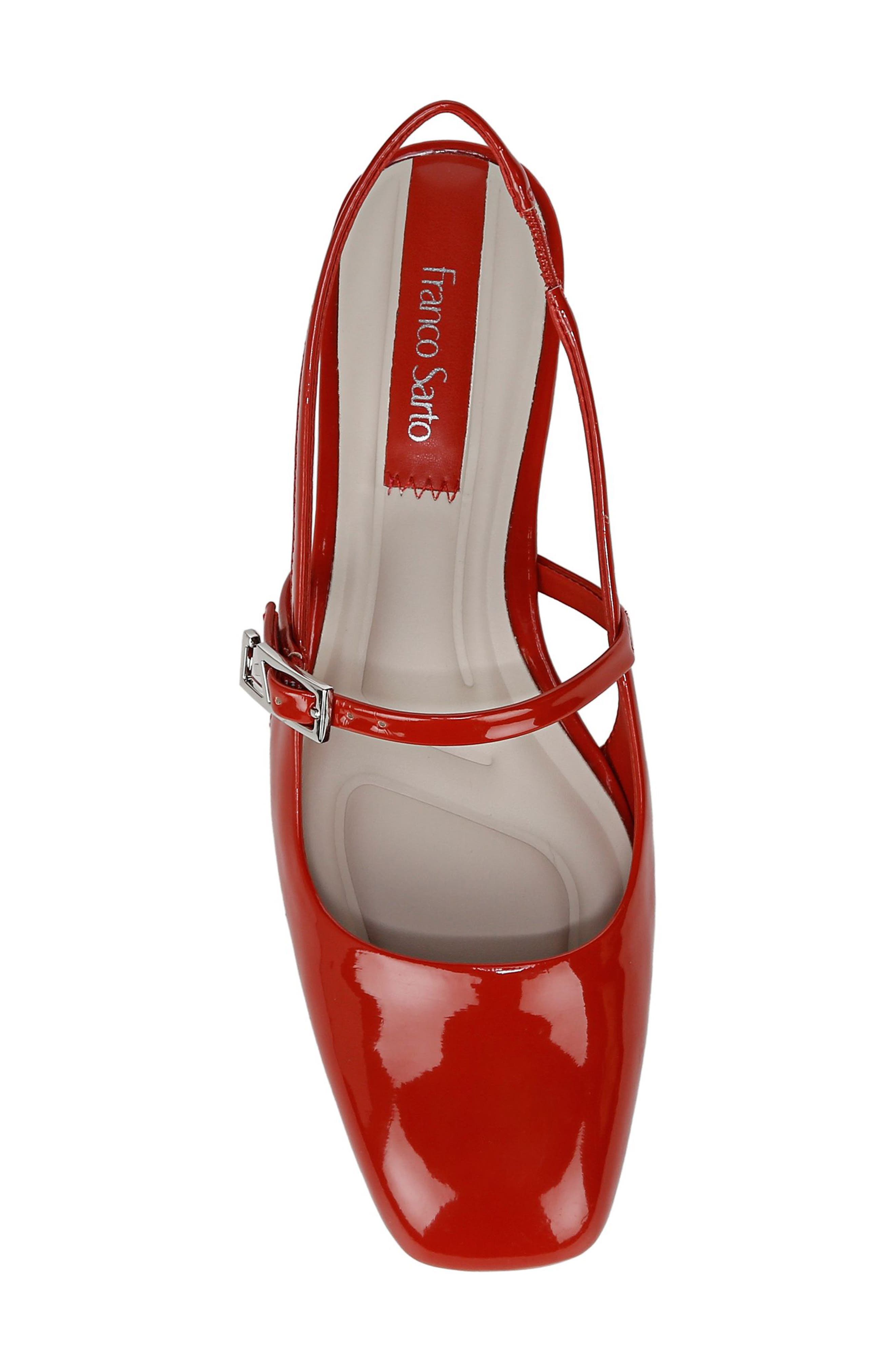 Franco Sarto Destin Slingback Flat, Alternate, color, Red