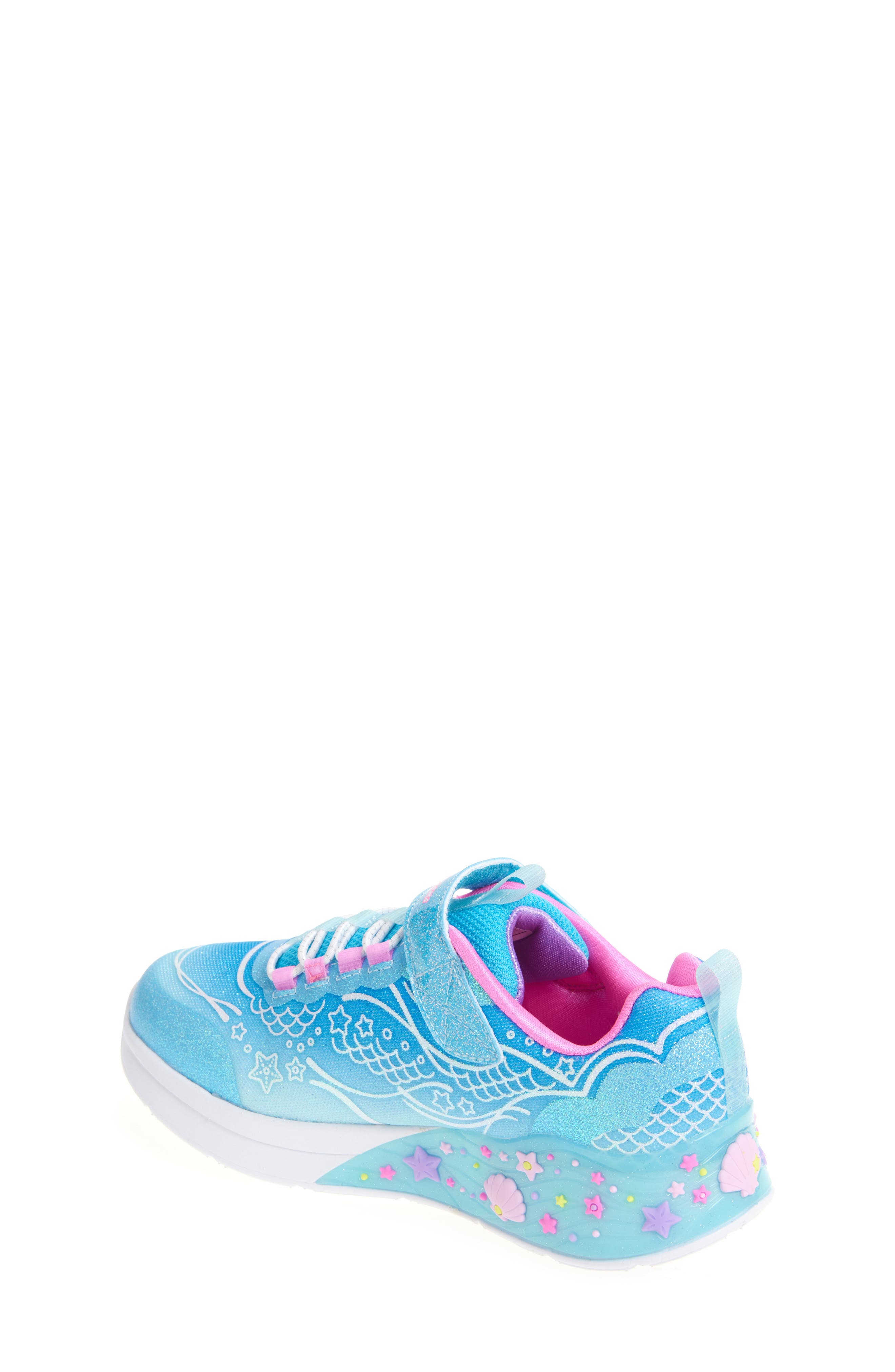SKECHERS Kids' Mermaid Dreams S-Light Sneaker, Alternate, color, Blue/ Multi