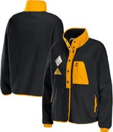 WEAR by Erin Andrews Women's WEAR by Erin Andrews Black Pittsburgh Steelers Polar Fleece Raglan Full-Snap Jacket