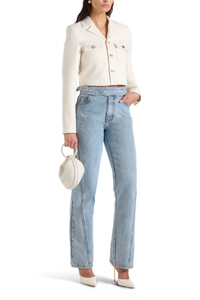 Daphina Tailored Jacket, Alternate, color, Off White