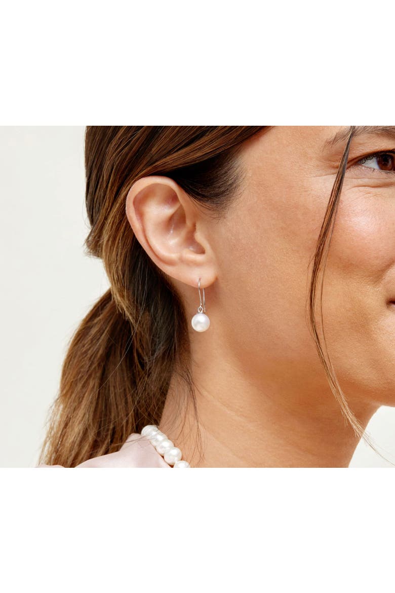 Freshwater Pearl Linda Dangling Earrings, Alternate, color, White Gold