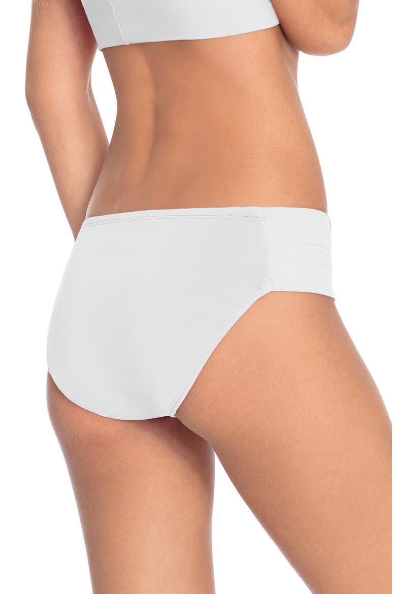 Ava Twist Hipster Bikini Bottoms, Alternate, color, WHITE