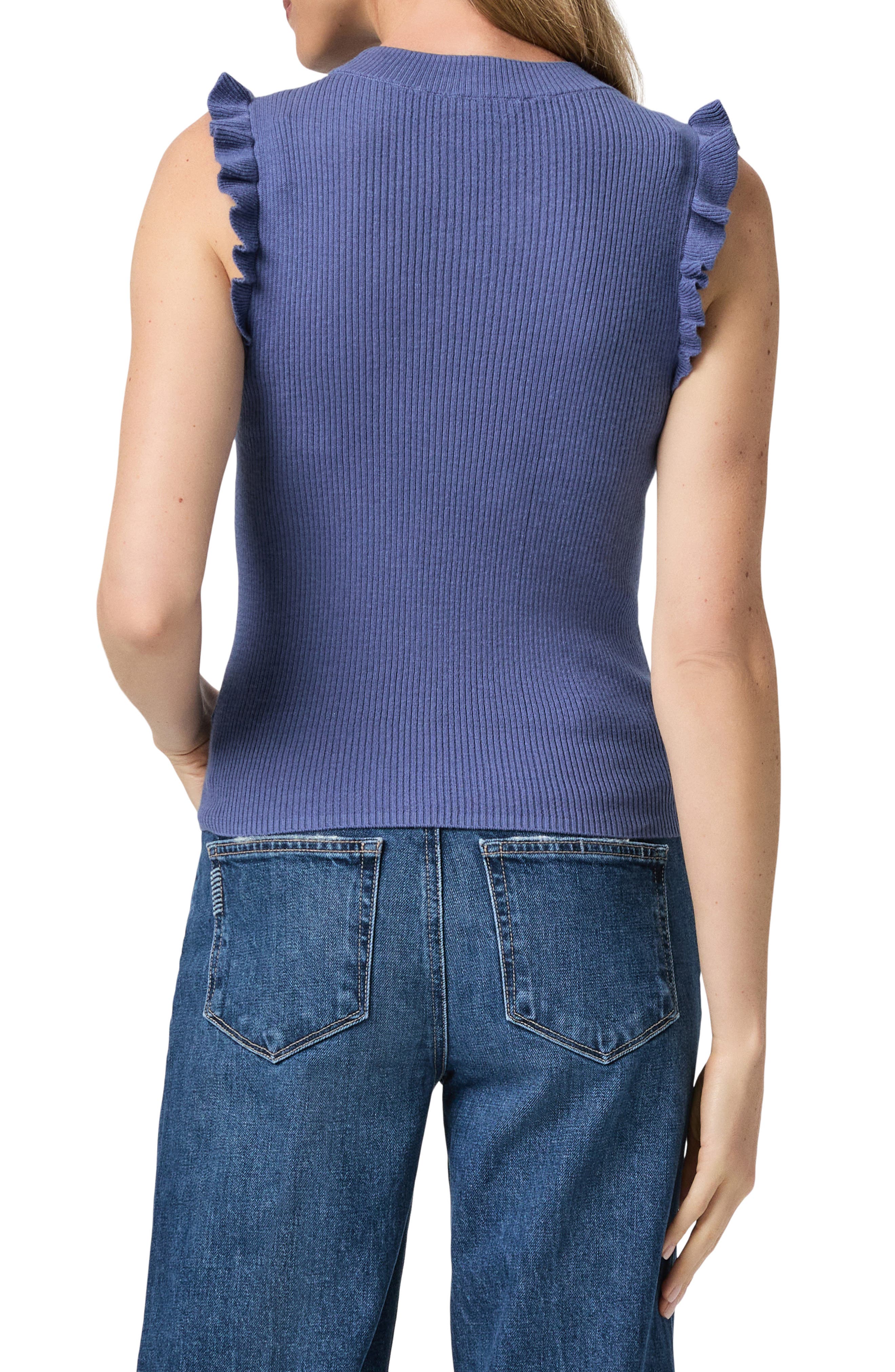 Gardenia Ruffle Sleeveless Sweater - image 2
