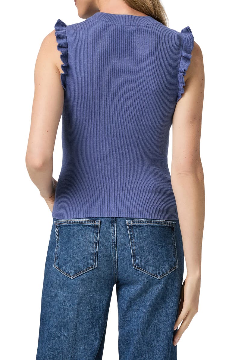 PAIGE Gardenia Ruffle Sleeveless Sweater, Alternate, color, Blue Yonder