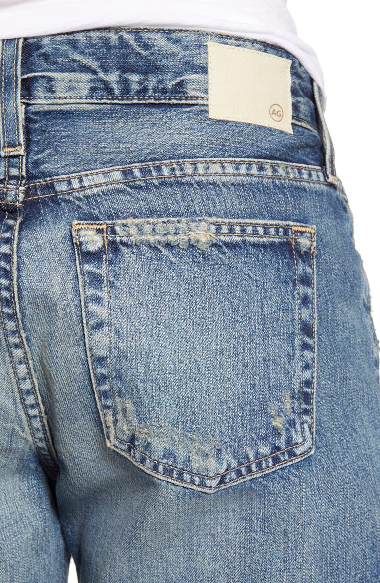 AG Becke Relaxed Fit Raw Hem Denim Cutoff Shorts, Alternate, color, 