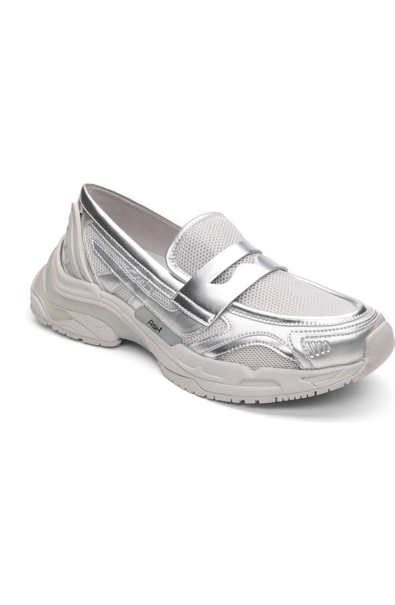 Ash Romie Bis Hybrid Mesh Loafer Sneaker, Main, color, Silver/ Silver