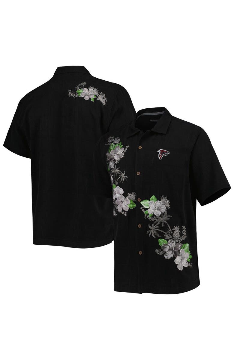 Tommy Bahama Men's Tommy Bahama Black Atlanta Falcons Sport Azule Oasis Camp Button-Up Shirt, Alternate, color, 