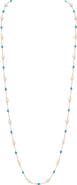The Pearl Source White Freshwater Pearl Tincup Turquoise Necklace