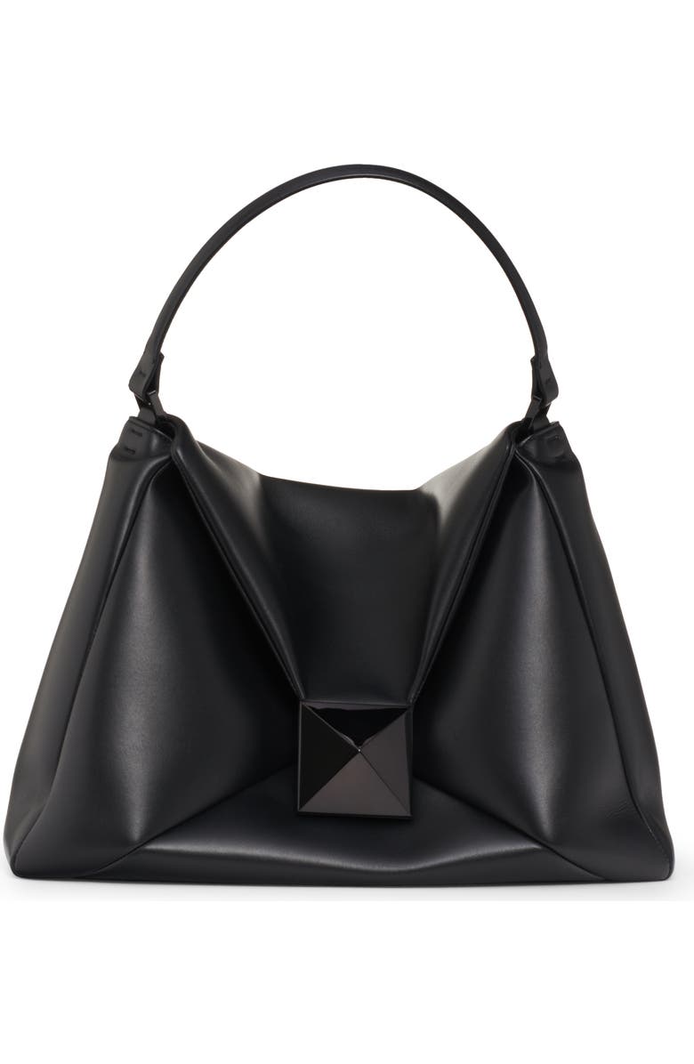 Valentino Garavani One Stud Leather Hobo Bag, Main, color,