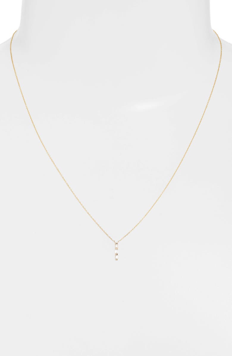 Dana Rebecca Designs Sadie Diamond Baguette Pendant Necklace, Alternate, color, 