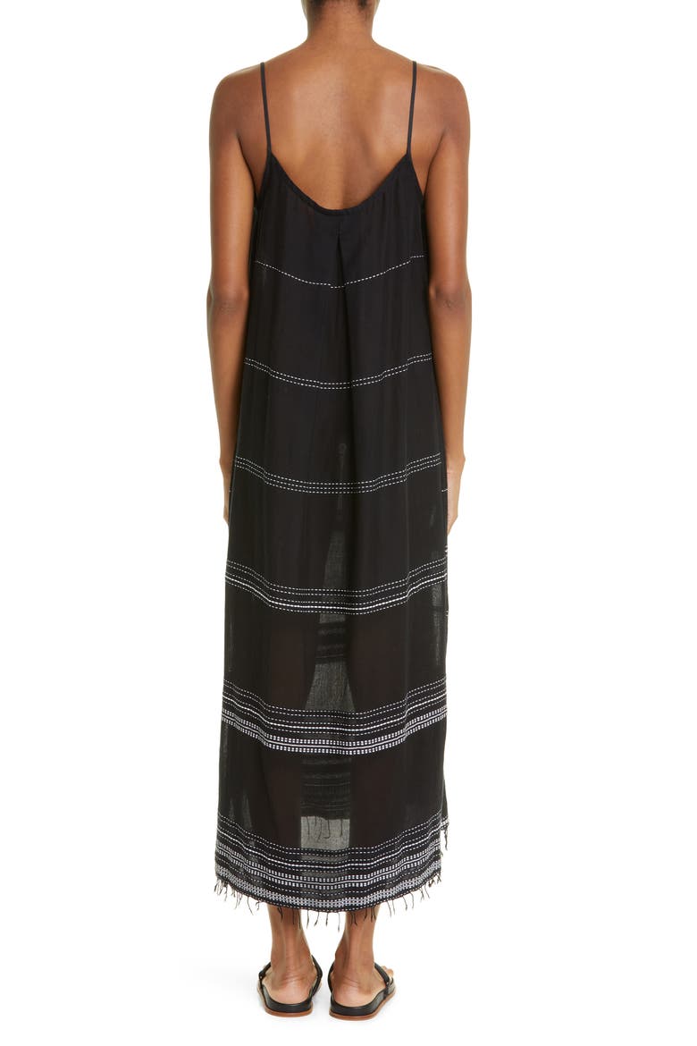 Leliti Cotton Blend Cover-Up Slipdress, Alternate, color, BLACK