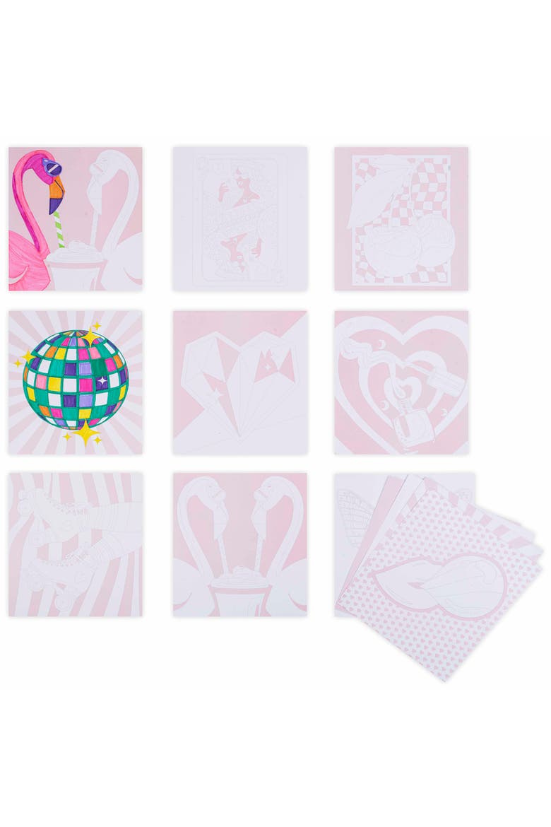 Marker Color By Number Kit, Queen of Hearts, 5 Markers, Alternate, color, Multicolored