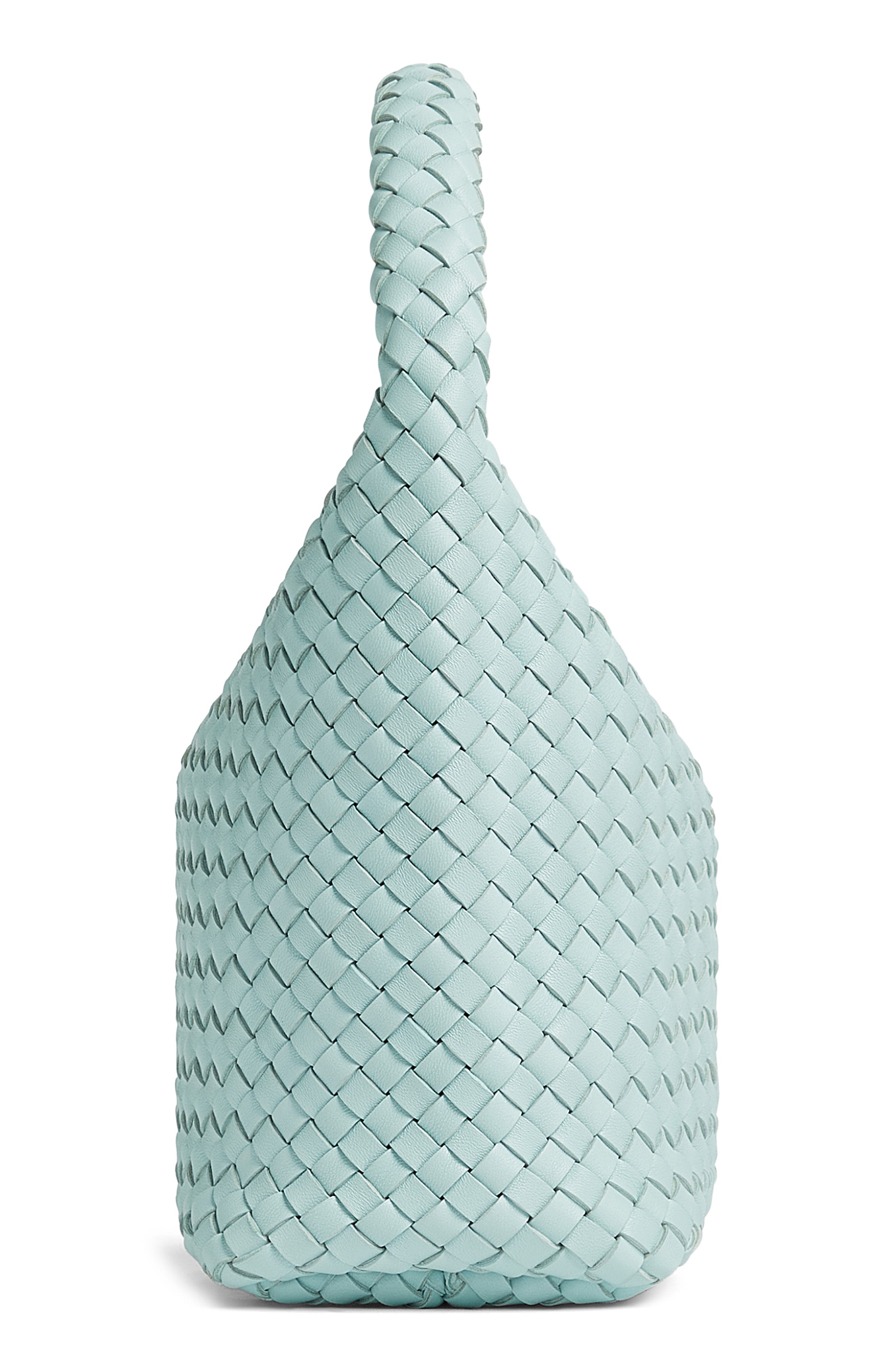 Bottega Veneta Cabat Intrecciato Leather Top Handle Bag, Alternate, color, 3902 Teal Washed-Gold