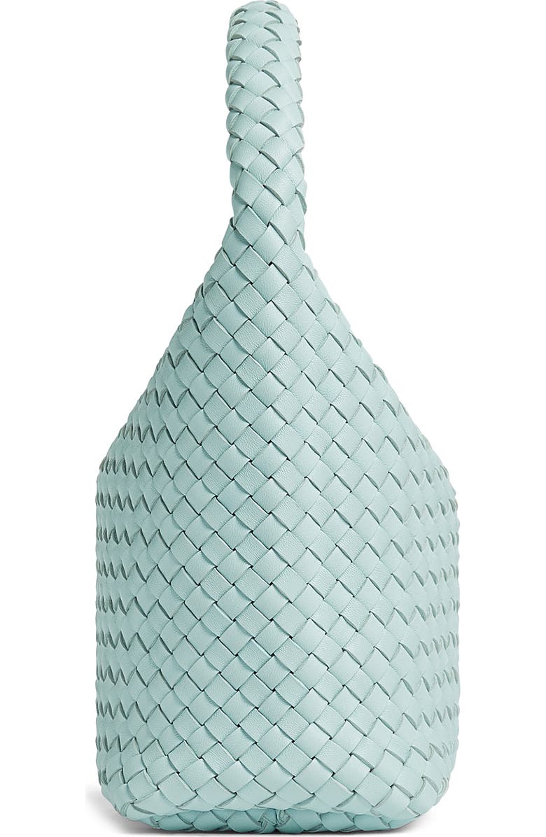 Bottega Veneta Cabat Intrecciato Leather Top Handle Bag, Alternate, color, 3902 Teal Washed-Gold