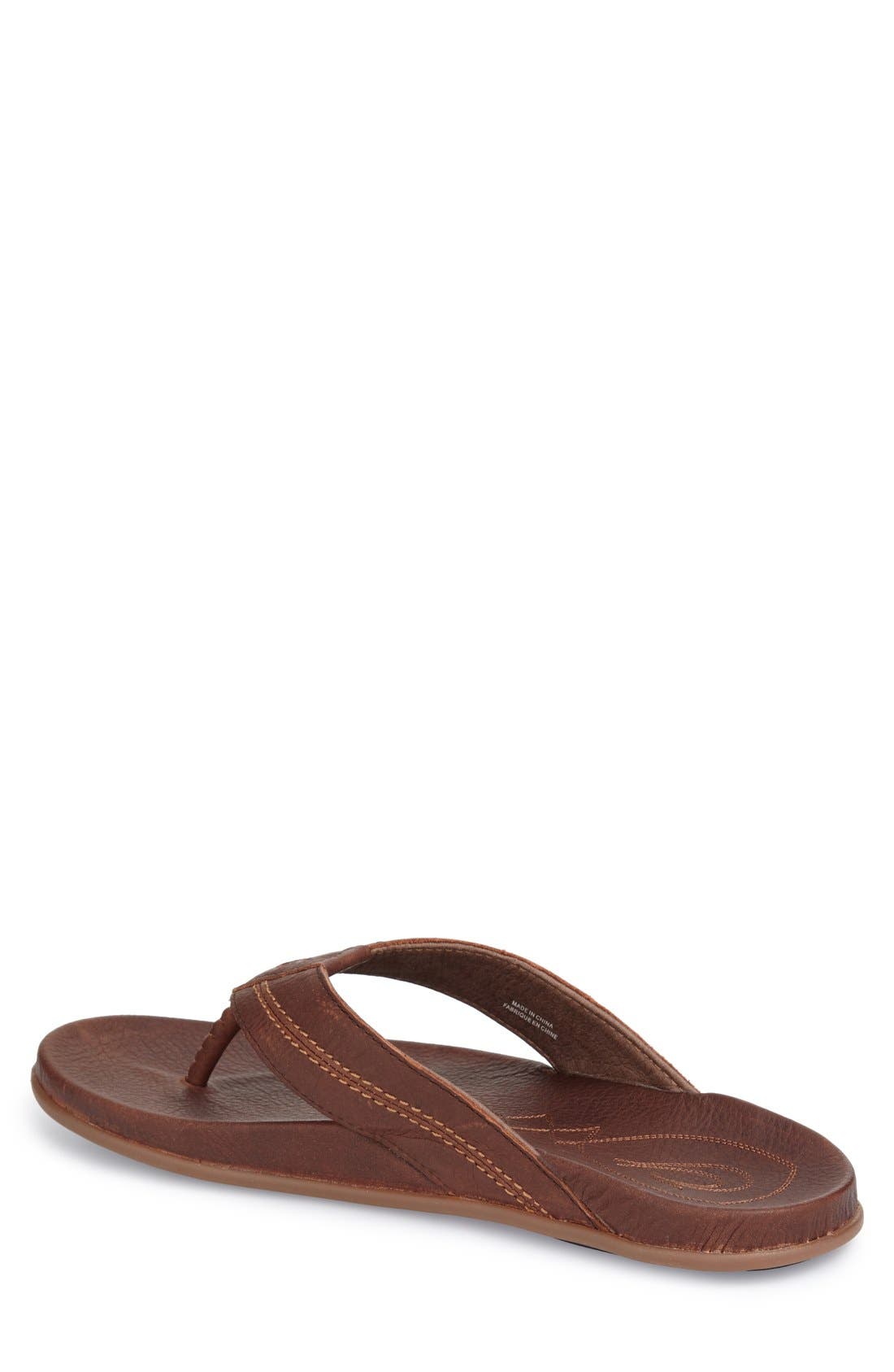OluKai 'Mohalu' Flip Flop, Alternate, color, Teak/ Teak