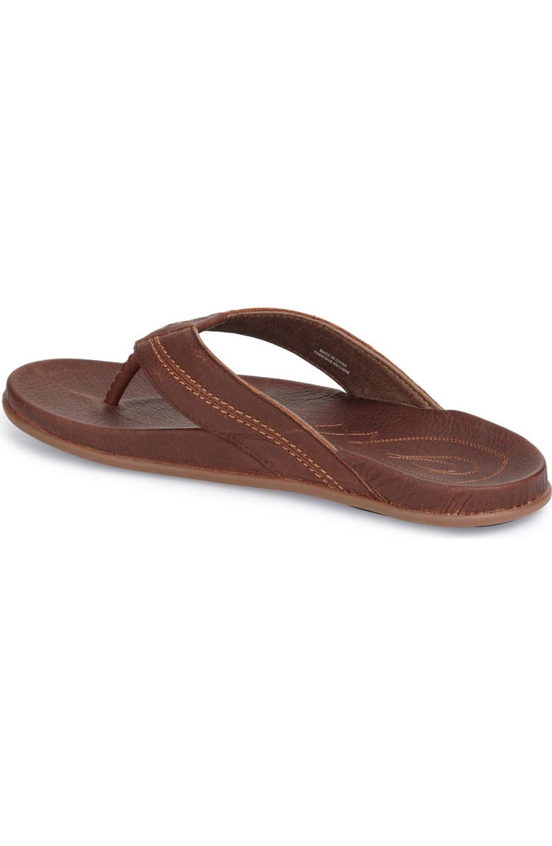 OluKai 'Mohalu' Flip Flop, Alternate, color, Teak/ Teak