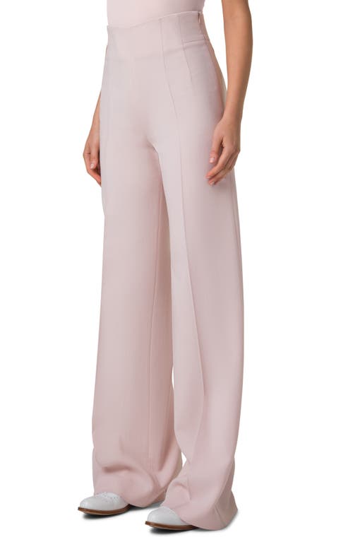 Akris Fiyuki Wool Blend Double Face Wide Leg Pants In Pale Pink
