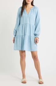 vineyard vines Tessa Long Sleeve Chambray Dress