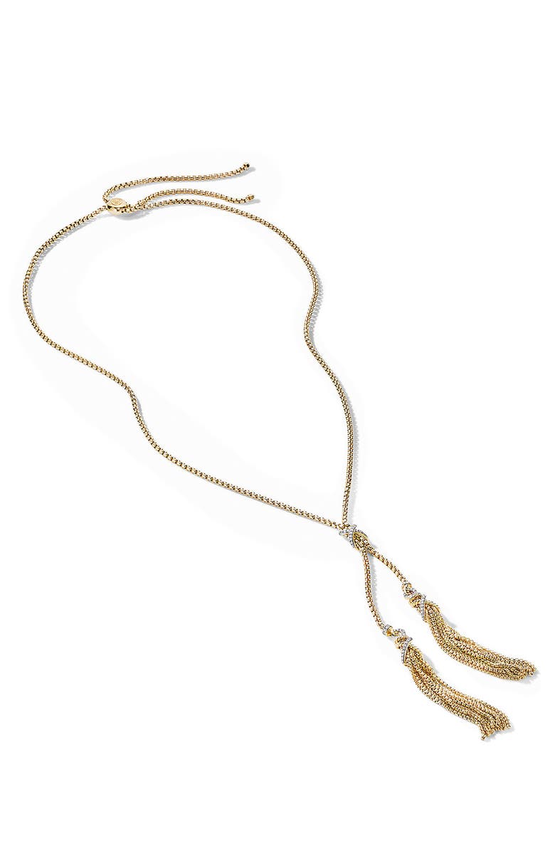 David Yurman Helena Pavé Diamond Tassel Necklace, Alternate, color, 