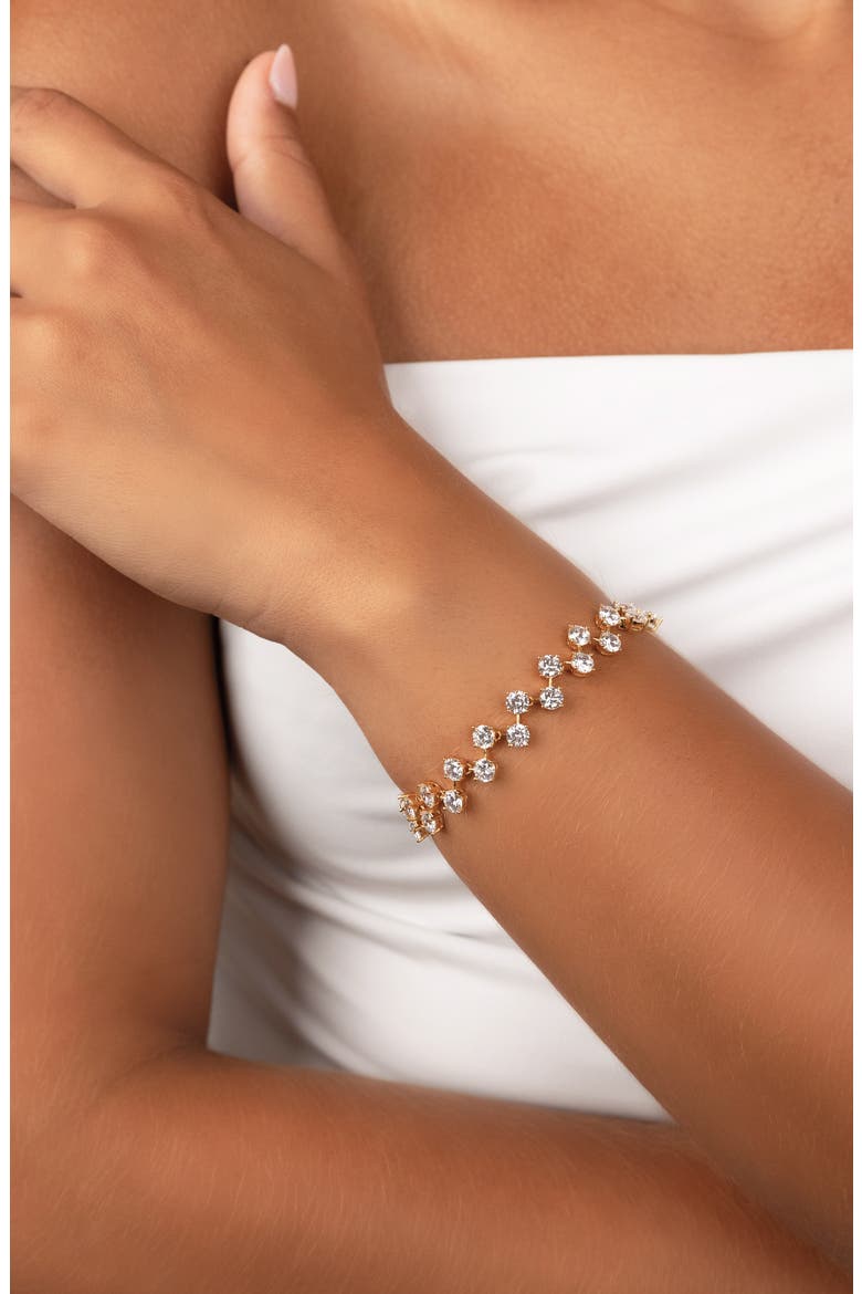 Carson Classic Cubic Zirconia Tennis Bracelet, Alternate, color, GOLD