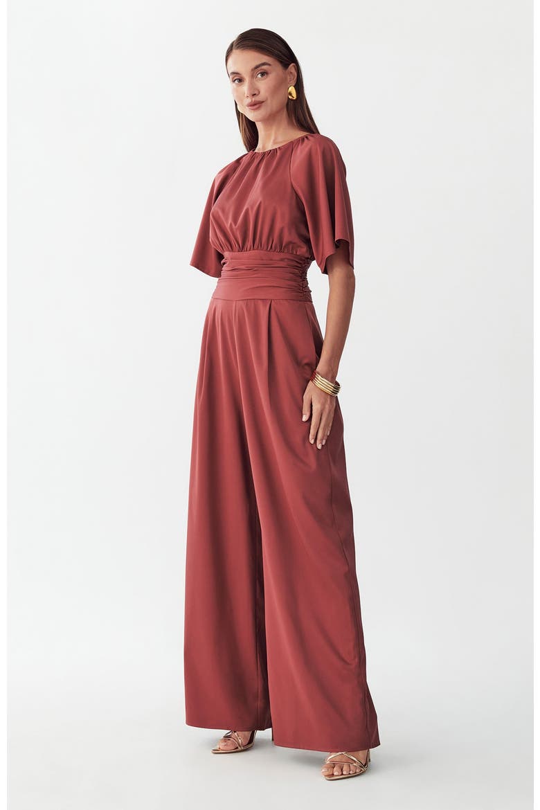 Penny Jumpsuit, Alternate, color, Brick Red