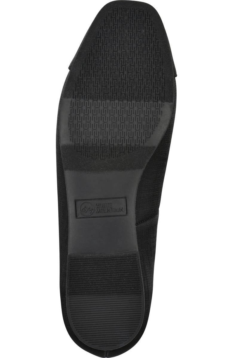 White Mountain Footwear Bocci Cap Toe Flat, Alternate, color, Black Shimmer Fabric