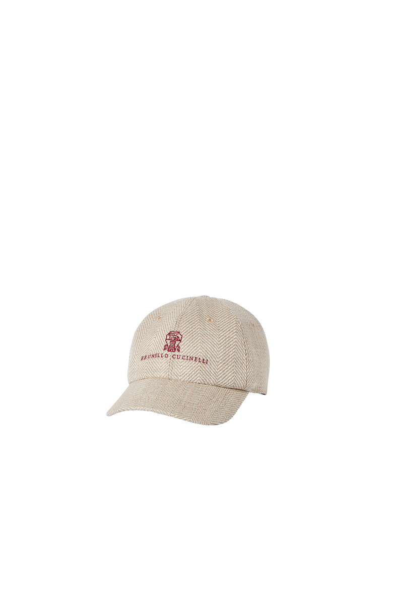Alpaca, wool and silk chevron baseball cap with embroidered logo, Alternate, color, Grey
