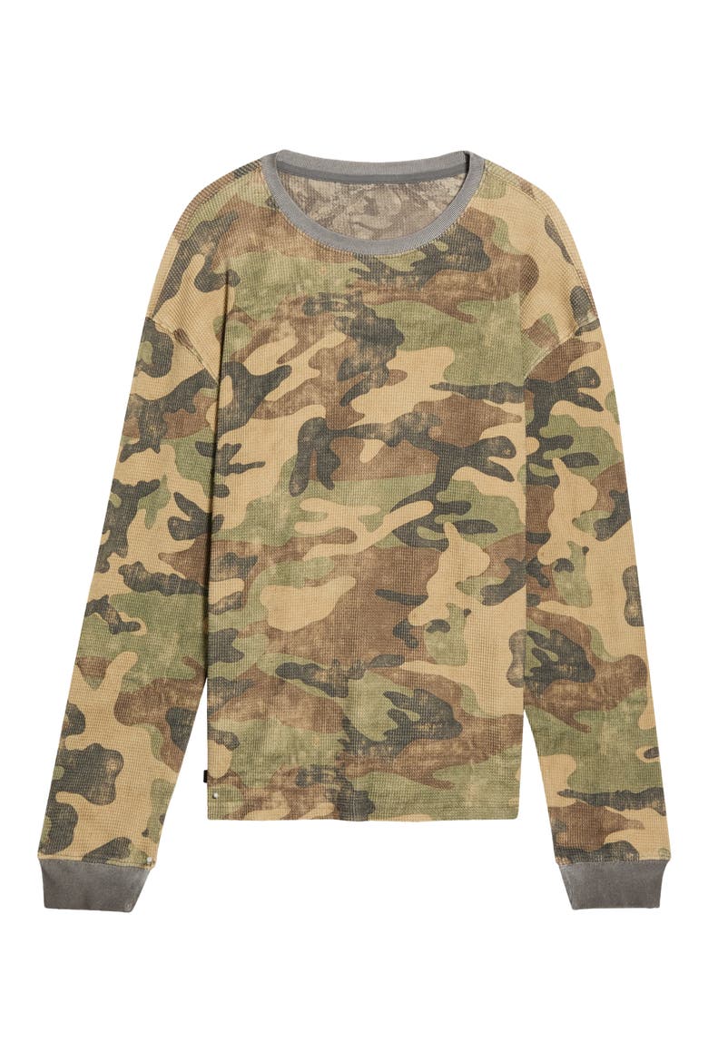 Reversible Woodland Camo Cotton Thermal T-Shirt, Main, color, CAMO