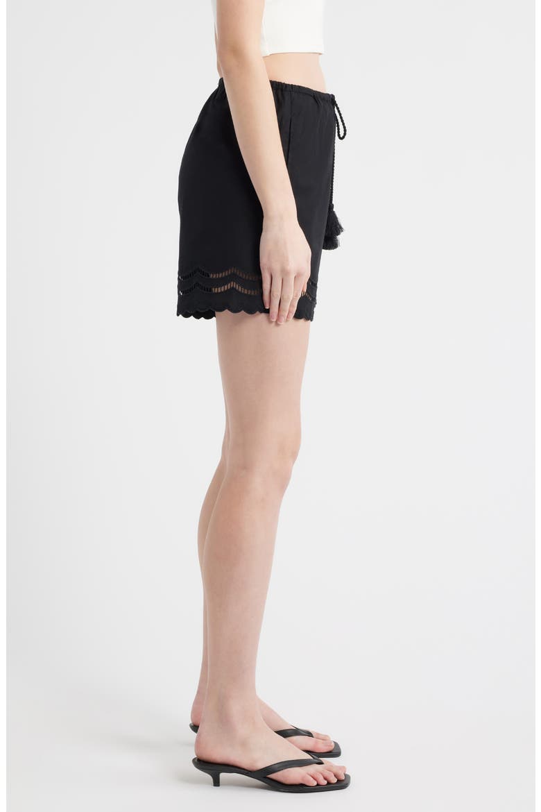 Armanda Cotton Shorts, Alternate, color, BLACK EMBROIDERY