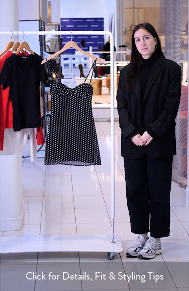 Polka Dot Chiffon Minidress, sales video thumbnail