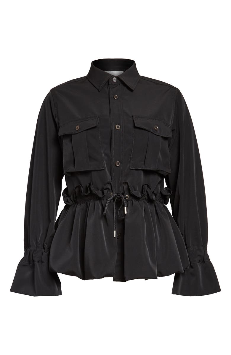 Noir Kei Ninomiya Ruffle Cinch Waist Jacket, Main, color, 