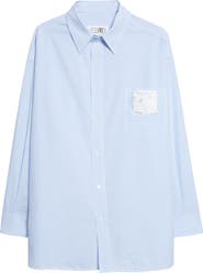 MM6 Maison Margiela Stripe Cotton Poplin Button-Up Shirt