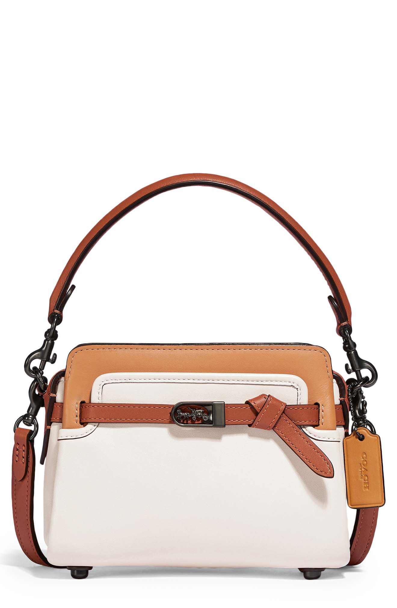 COACH Tate 18 Colorblock Leather Crossbody Bag, Main, color, 