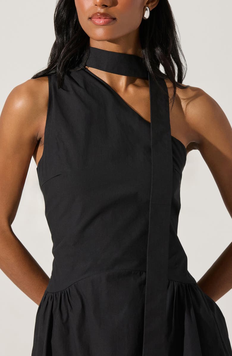 ASTR the Label Scarf Cotton Poplin Fit & Flare Dress, Alternate, color,