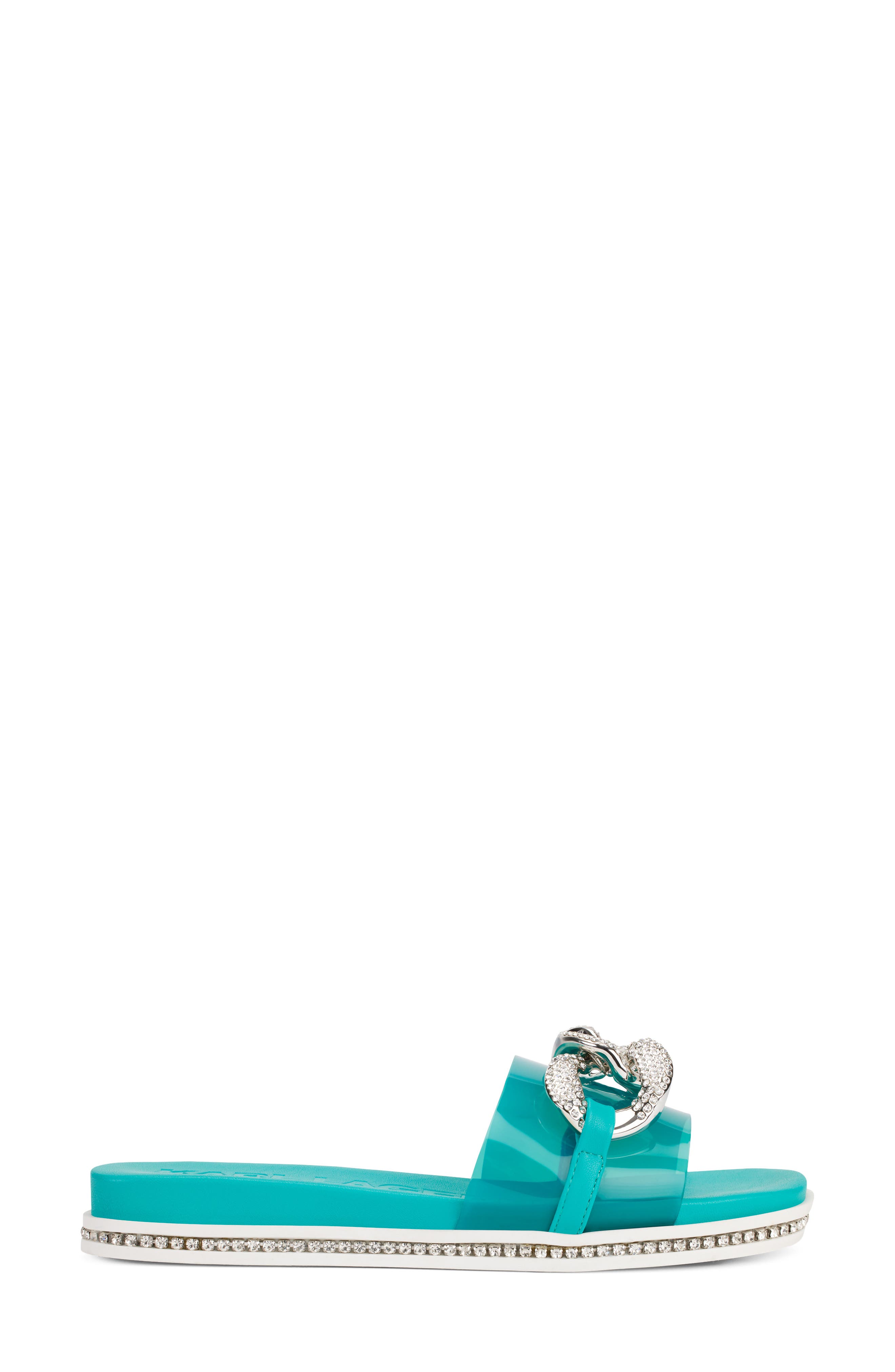 Jazelle Slide Sandal, Alternate, color, AQUA GREEN