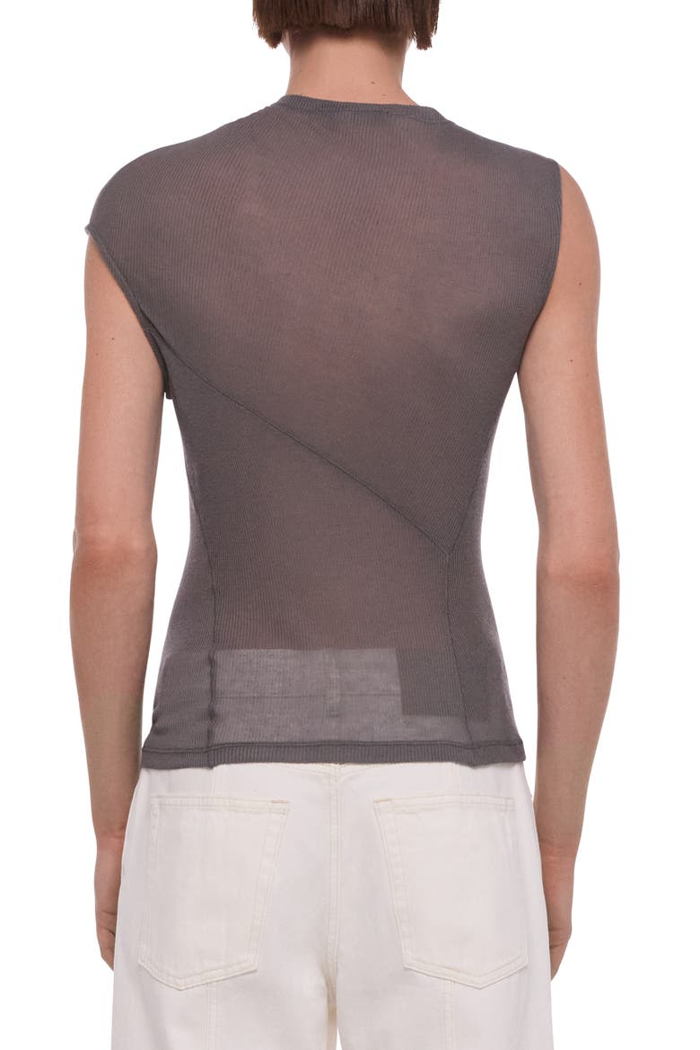 Twist Sheer Tank, Alternate, color, DARK GREY