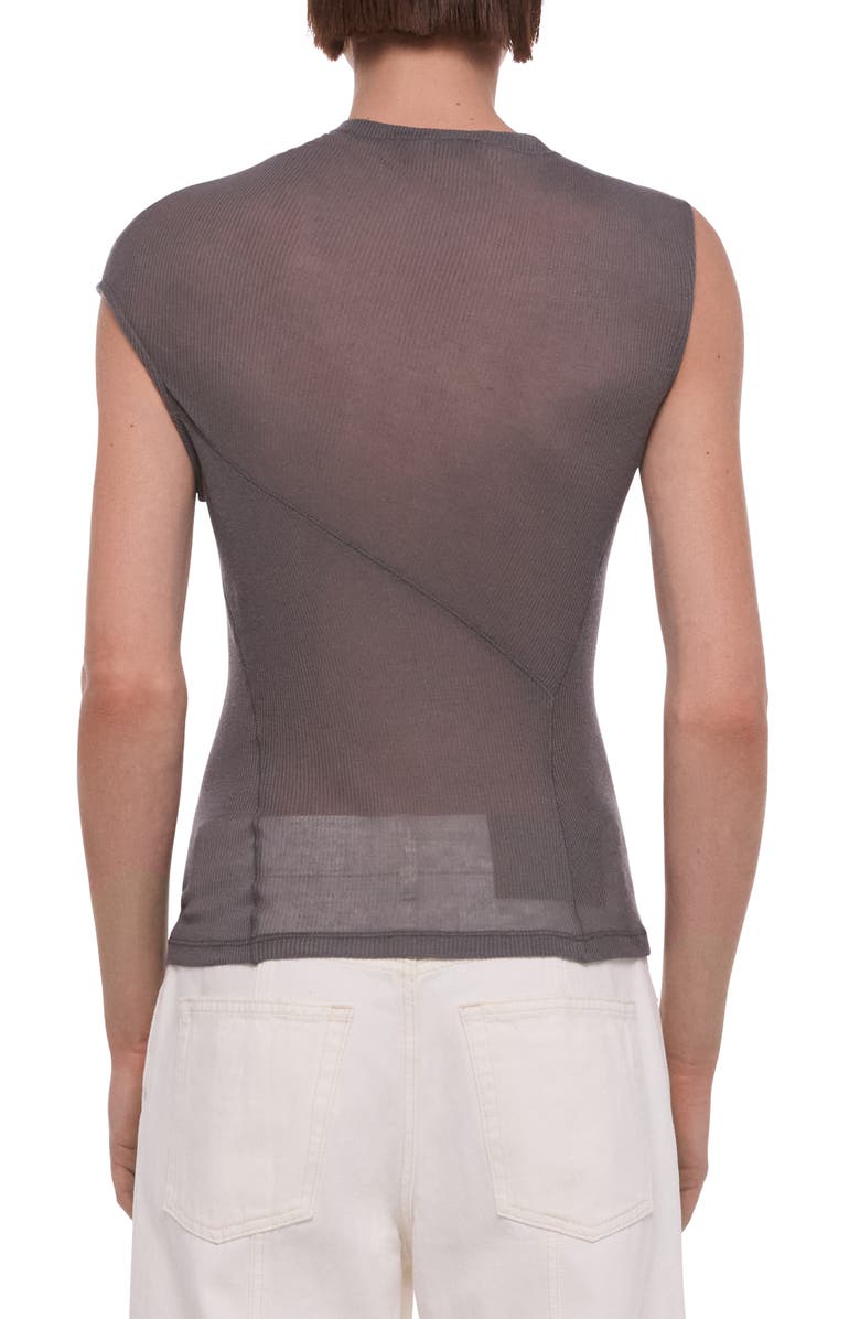 Helmut Lang Twist Sheer Tank, Alternate, color, Dark Grey