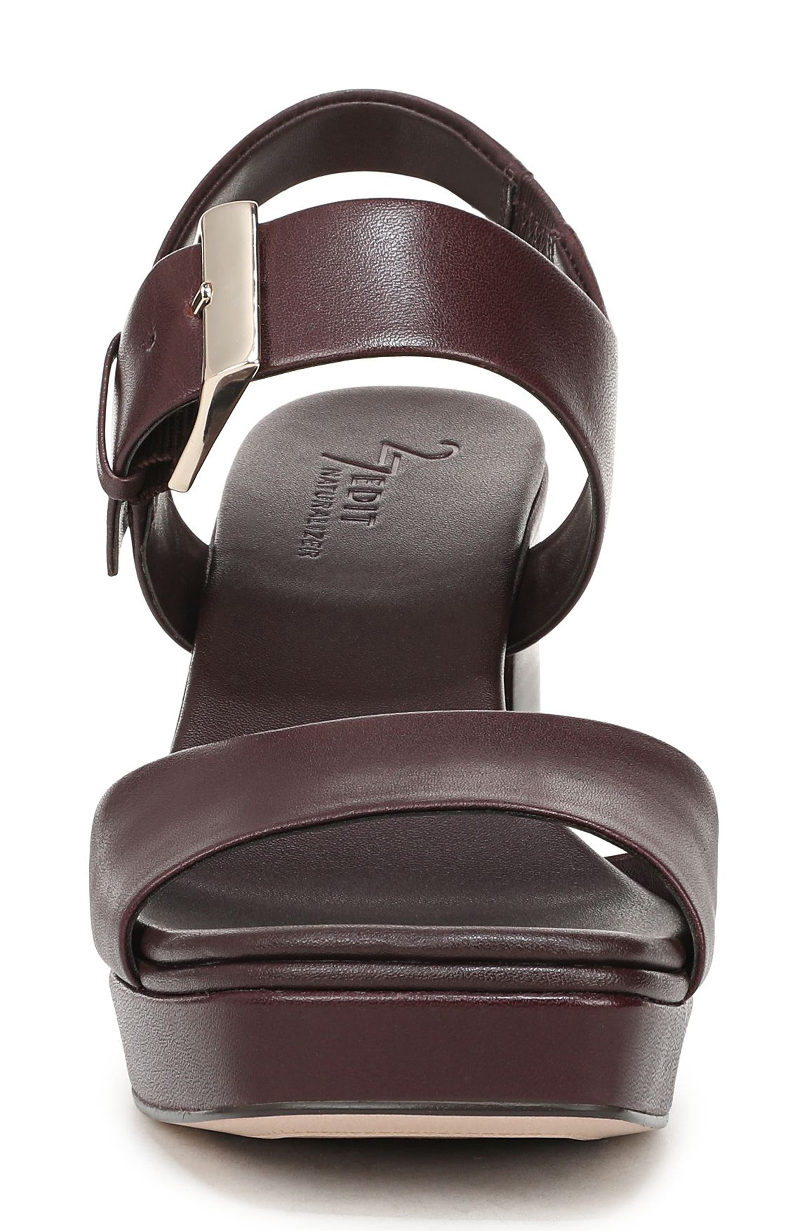 Phillipa Block Heel Sandal, Alternate, color, RUBY NOIR BROWN