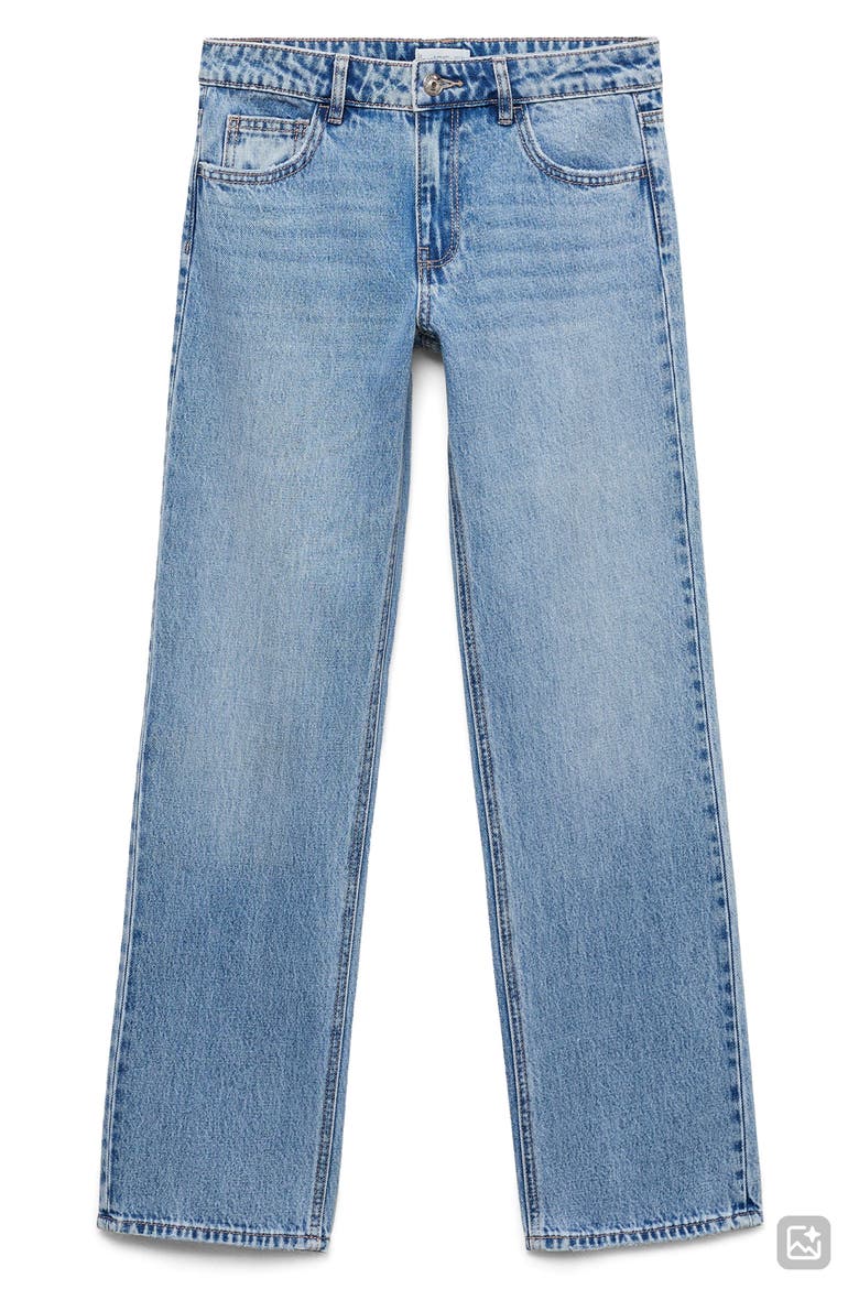 Low Rise Straight Leg Jeans, Alternate, color, LIGHT BLUE
