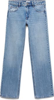 MANGO TEEN Low Rise Straight Leg Jeans