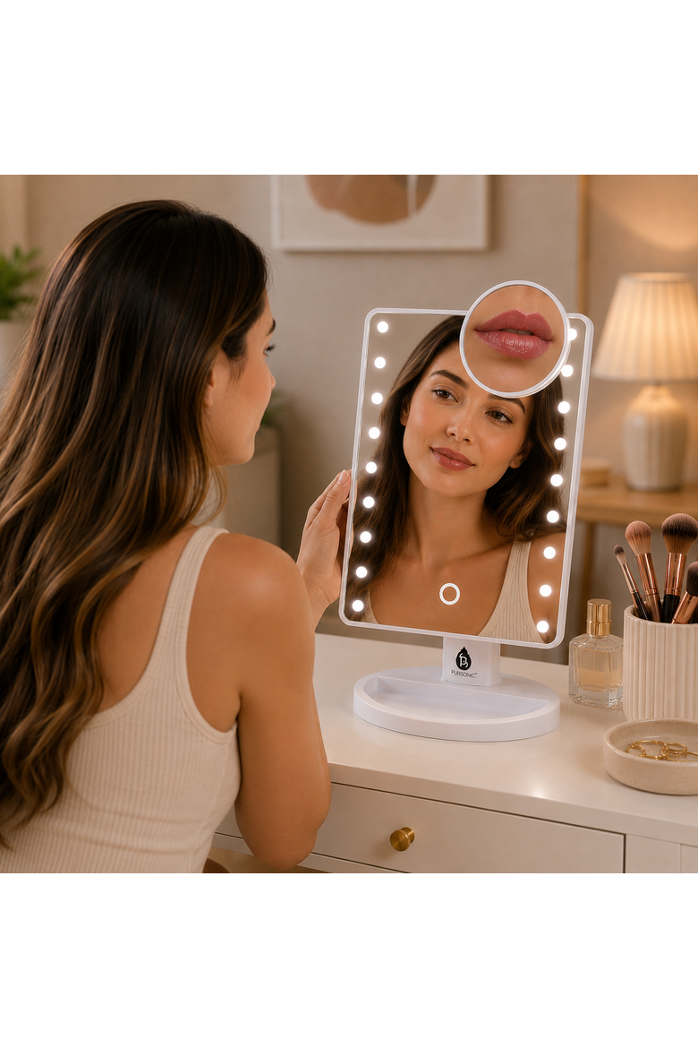 His & Hers LED Vanity Mirror Set, Alternate, color, Multicolor
