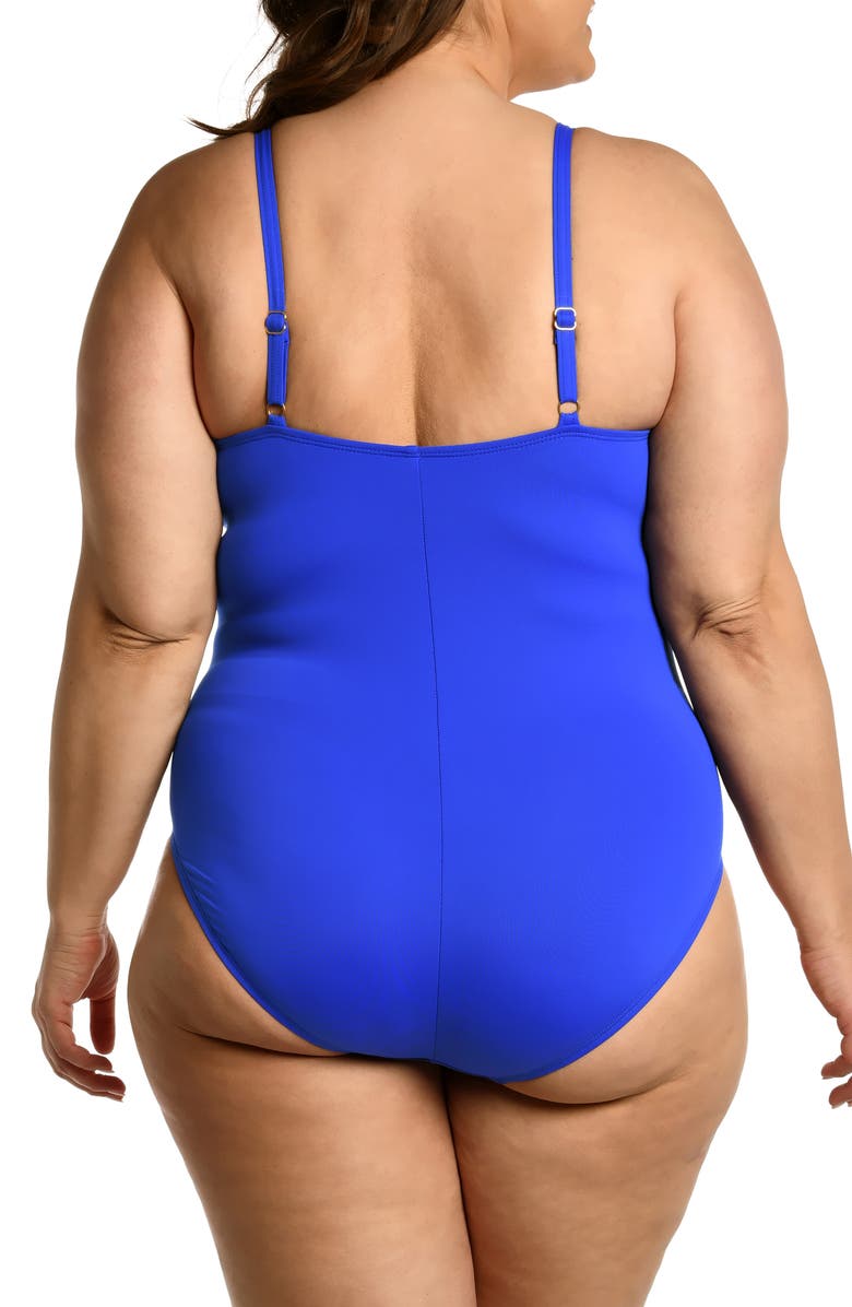 La Blanca Island One-Piece Swimsuit, Alternate, color, Sapphire