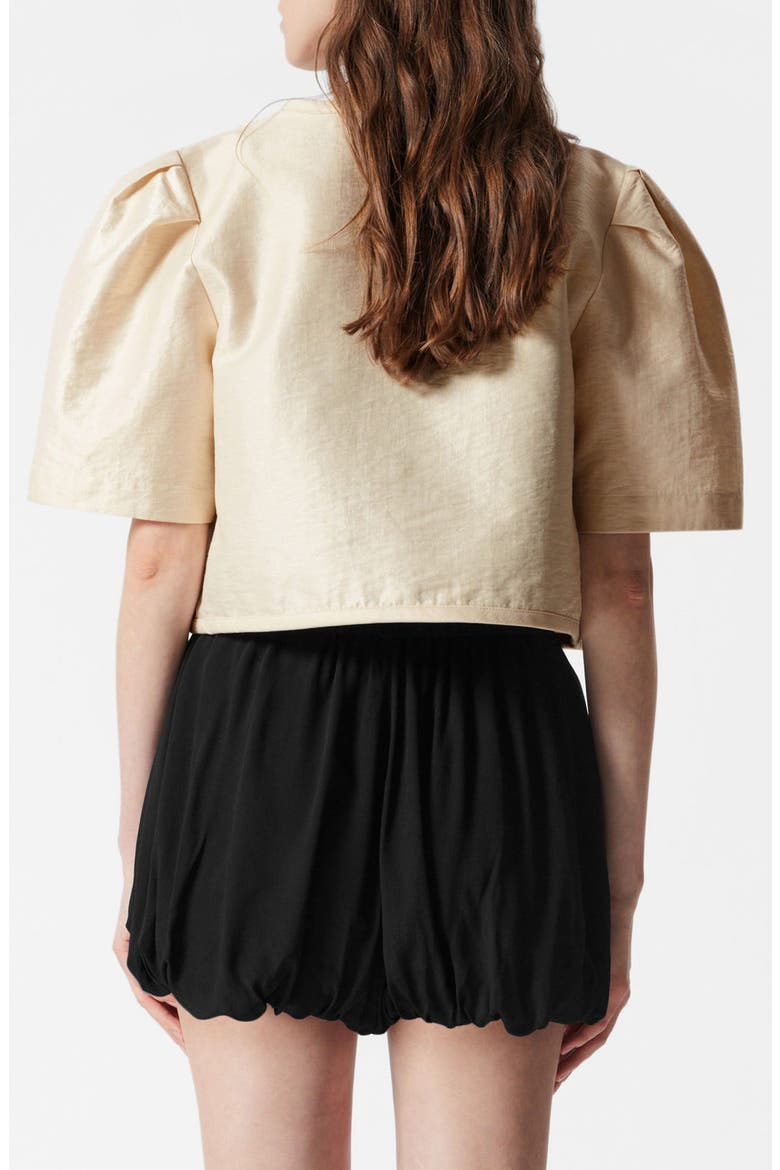 Chada Speed Puff Sleeve Crop Top, Alternate, color, WHITE DUSTY LIGHT