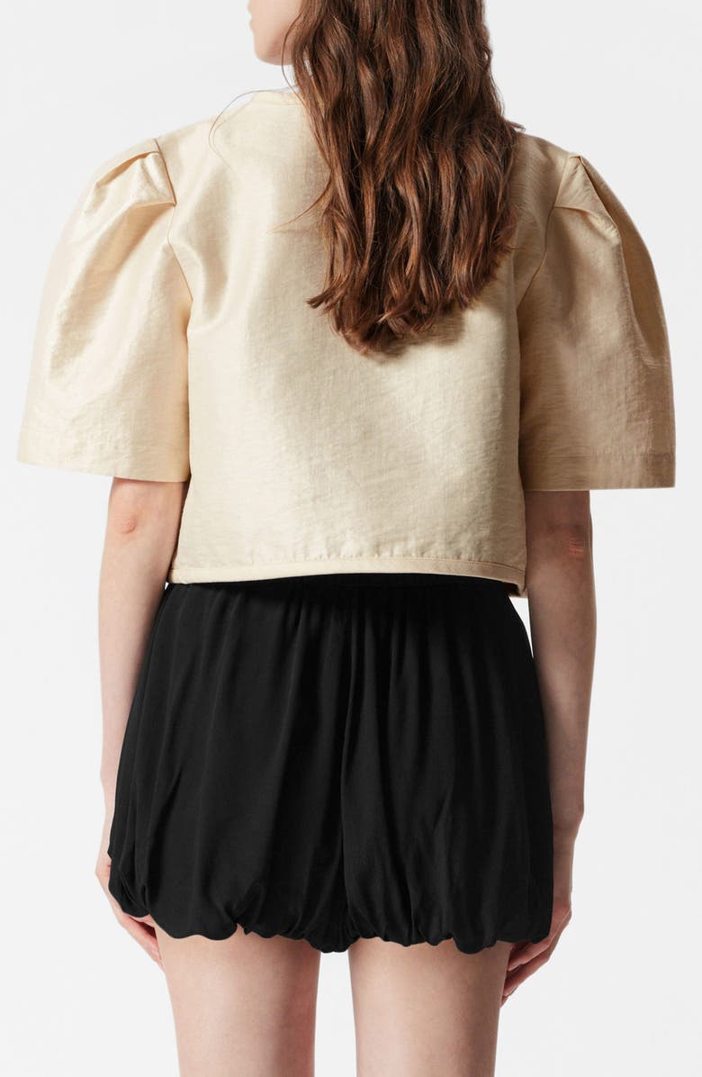 & Other Stories Chada Speed Puff Sleeve Crop Top, Alternate, color, White Dusty Light