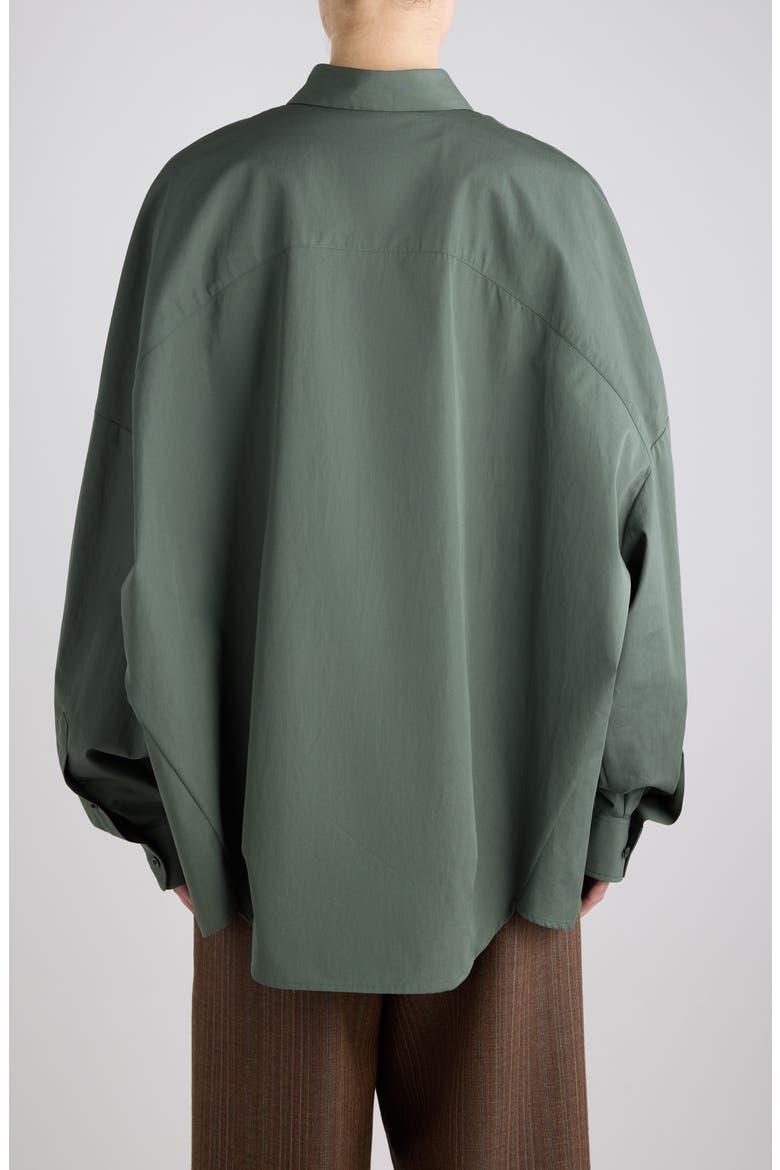 Casia Double Twist Cotton Poplin Shirt, Alternate, color, GREEN