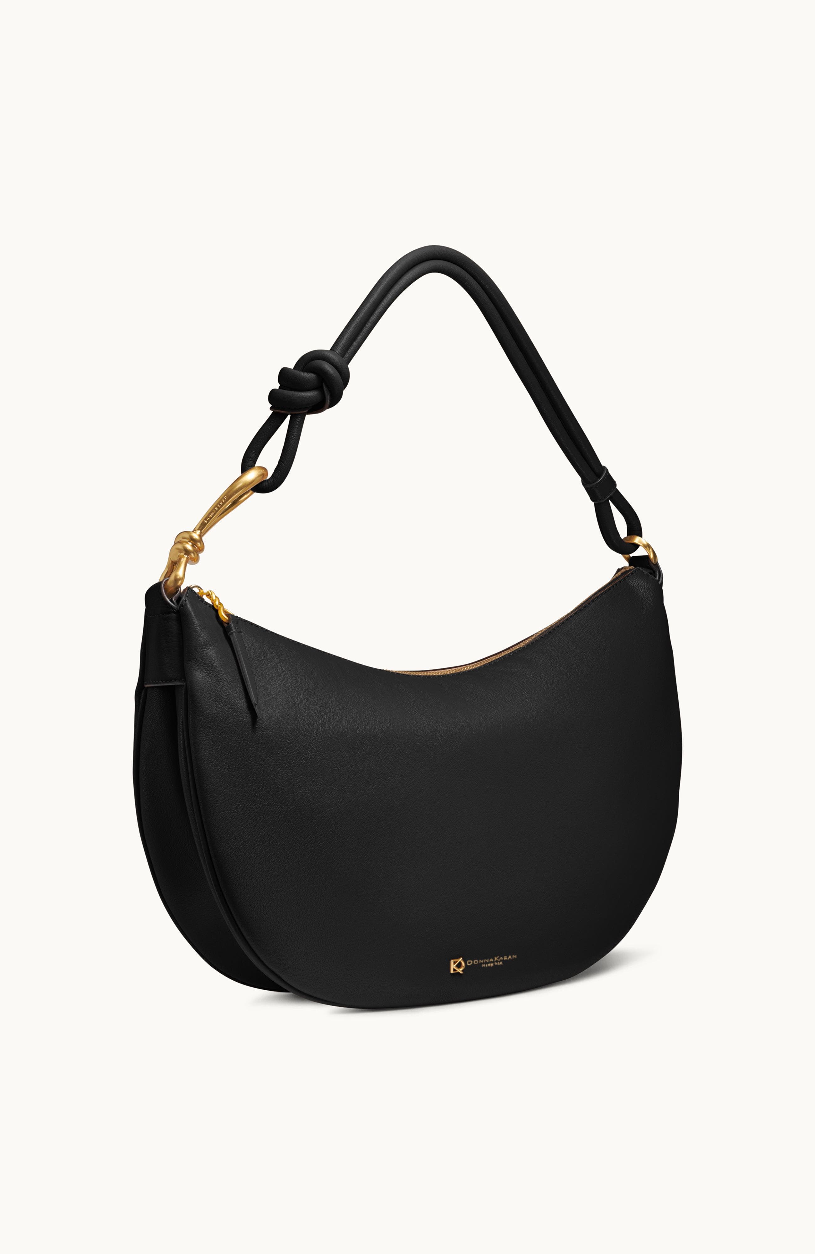 Donna Karan New York Roslyn Large Hobo, Alternate, color, Blk/Gold