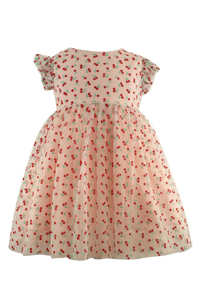 Popatu Cherry Print Mesh Dress, Main, color, 