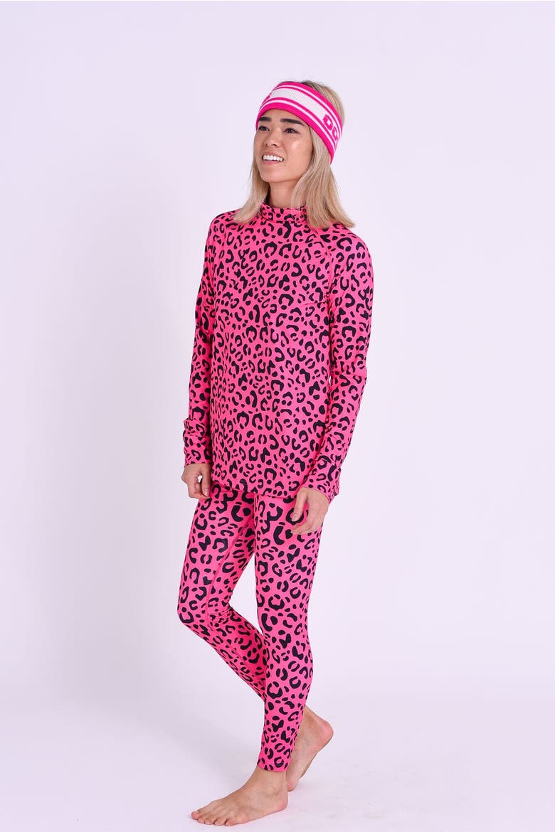 Baselayer Top - Hotel California Pink Leopard Women's, Alternate, color, multi-colour