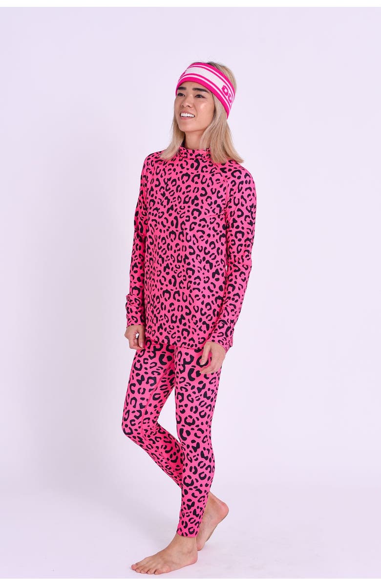 OOSC Baselayer Top - Hotel California Pink Leopard Women's, Alternate, color, Multi-Colour