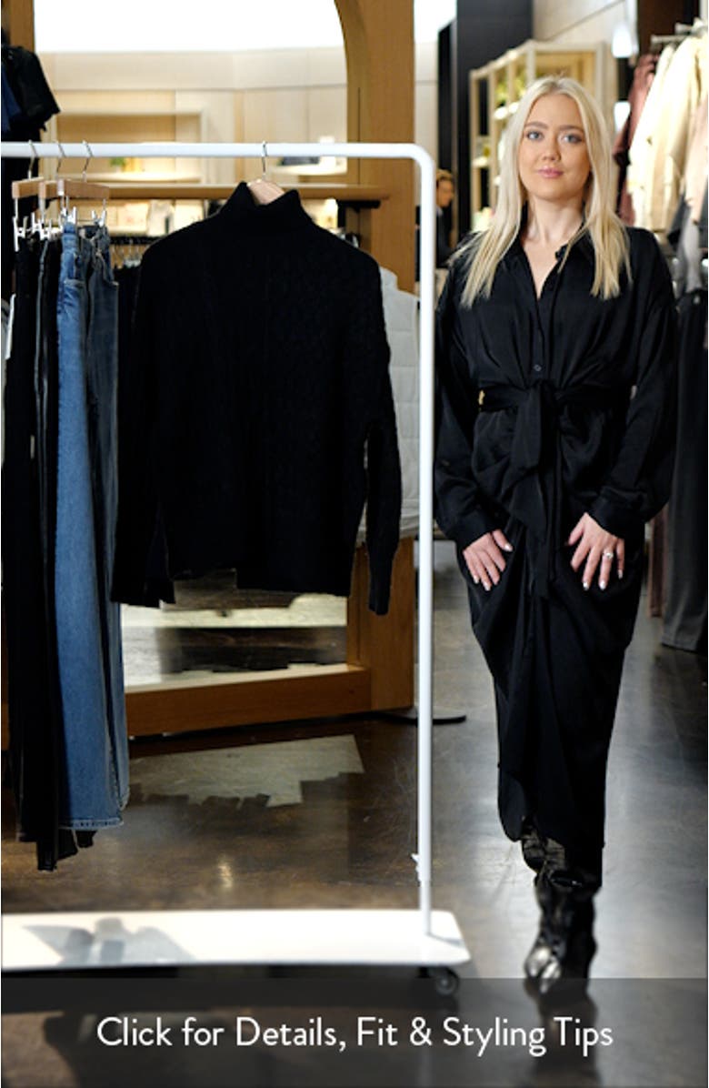 Varla Turtleneck Cable Alpaca Blend Sweater, sales video thumbnail